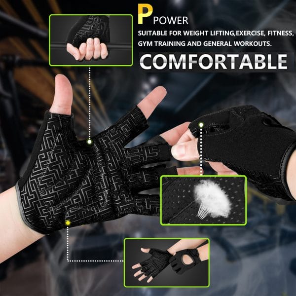 Gym Gloves Breathable Full Palm Protect F - Image 3