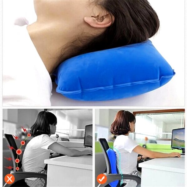 Portable Ultralight Inflatable PVC Nylon Air Pillows - Image 4