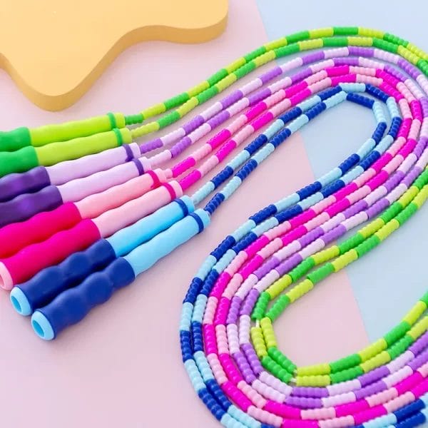 1PC Creative Soft TPU Beads Skipping Rope Nylon Jump Rope for Adult Kids Indoor Sport Workout Keeping Fitness Training Equipment - Image 4