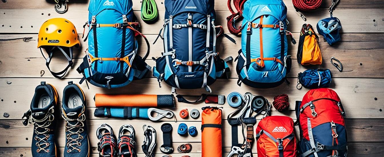 climbing gear and accessories