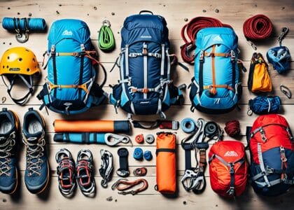 climbing gear and accessories