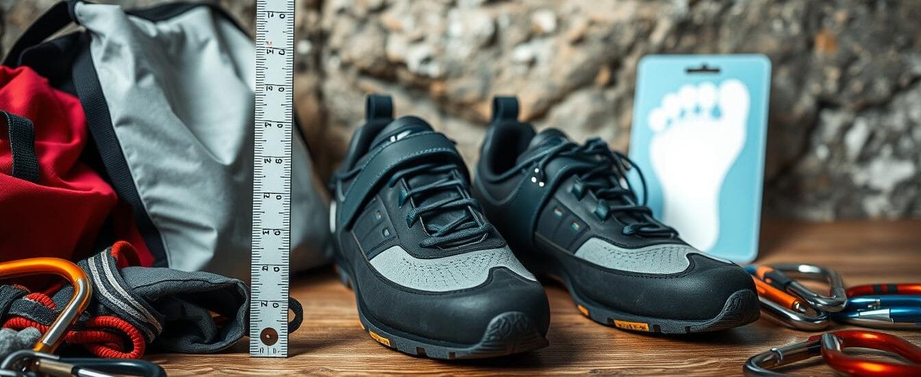 how to measure climbing shoe size