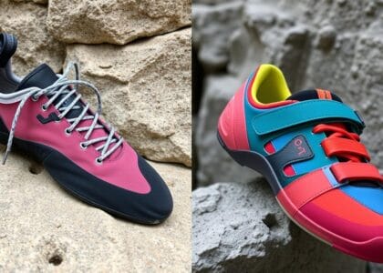 lace vs. velcro climbing shoes