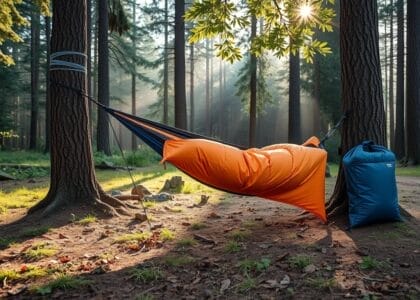 lightweight camping sleep system setup