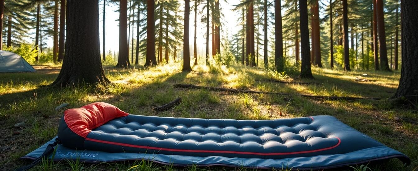 lightweight self-inflating sleeping mat for camping