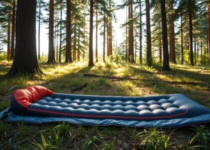 lightweight self-inflating sleeping mat for camping