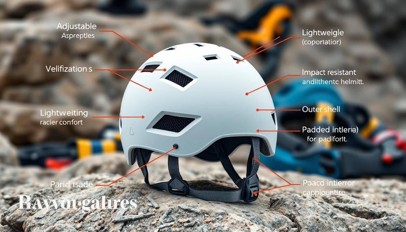 climbing helmet features