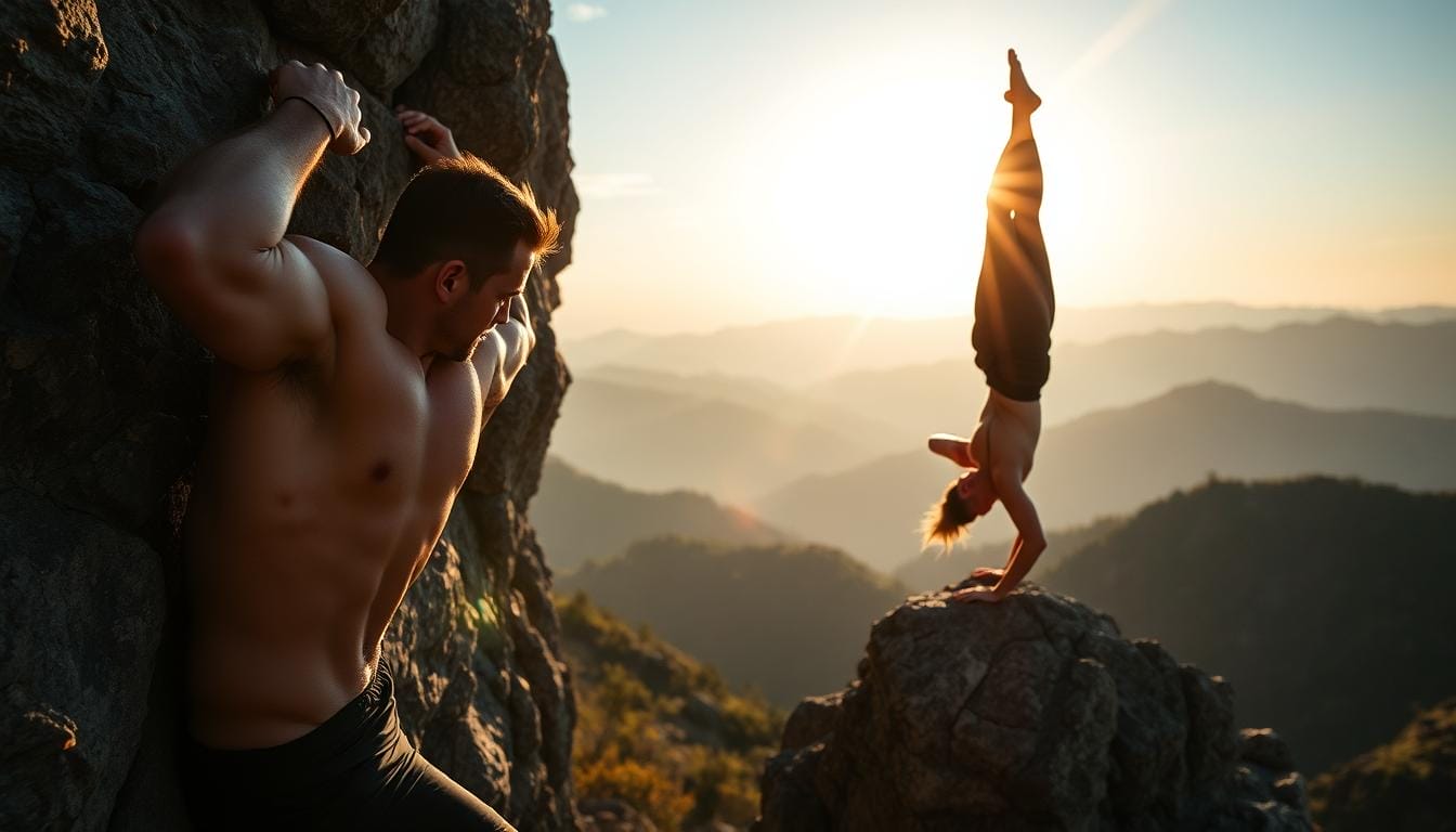 climbing and strength training