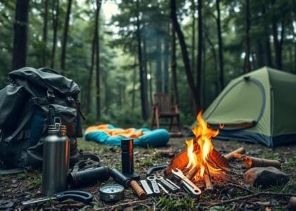 hiking and camping