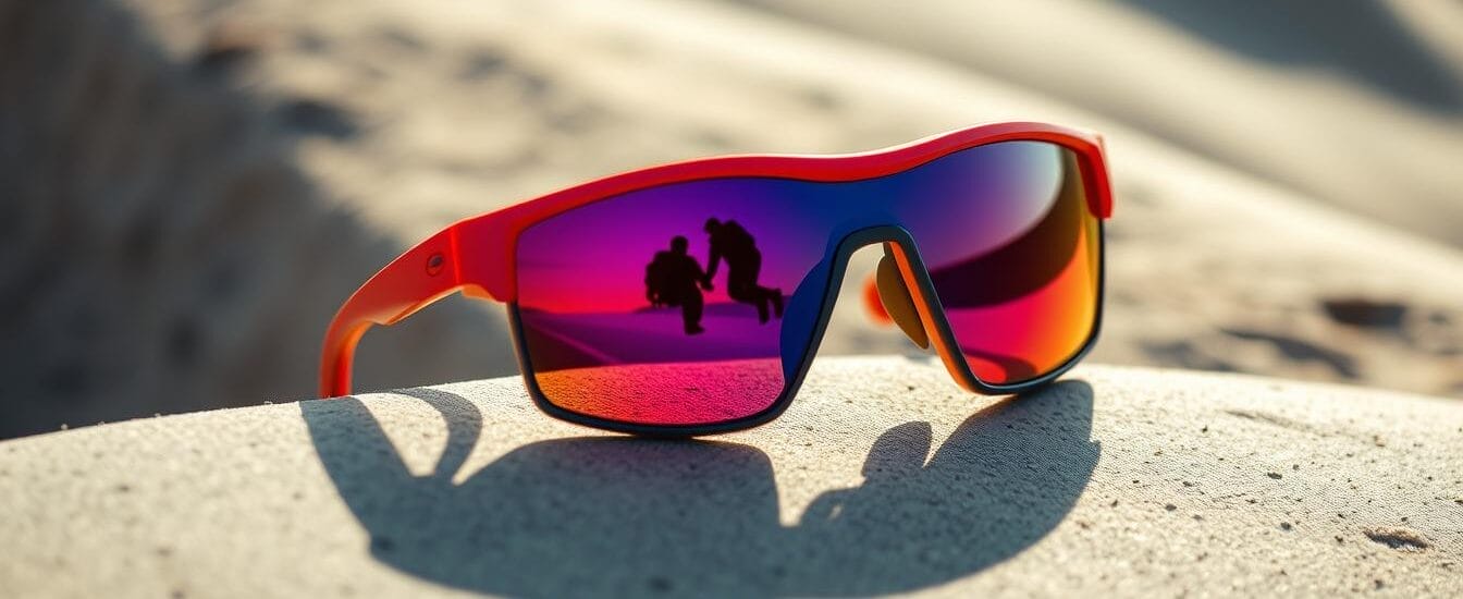 sports eyewear with lightweight materials