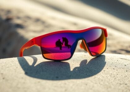 sports eyewear with lightweight materials