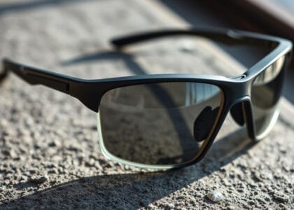 sports eyewear with water-resistant coating